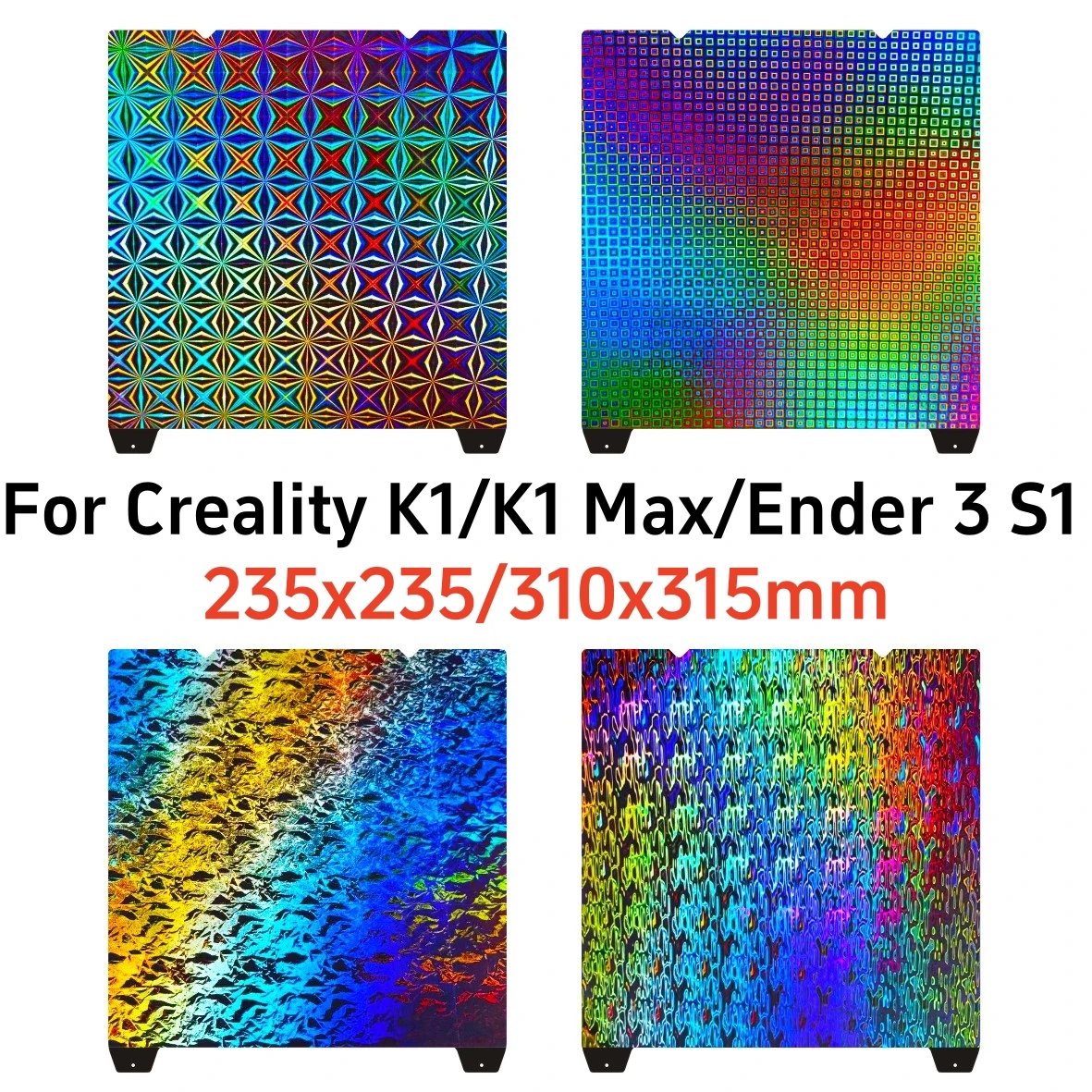 Creality K1 Max Build Plate 3D Printer Heat Paper Creality k1 Build Plate Smooth H1H PEO PET Texture PEI Sheet 235x235 310x315mm