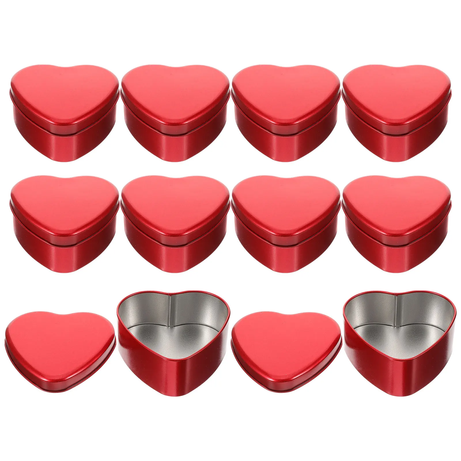 

10 Pcs Candy Boxes Heart Shaped Tinplate Wedding Favor Gift Boxes Valentine Romantic Presents