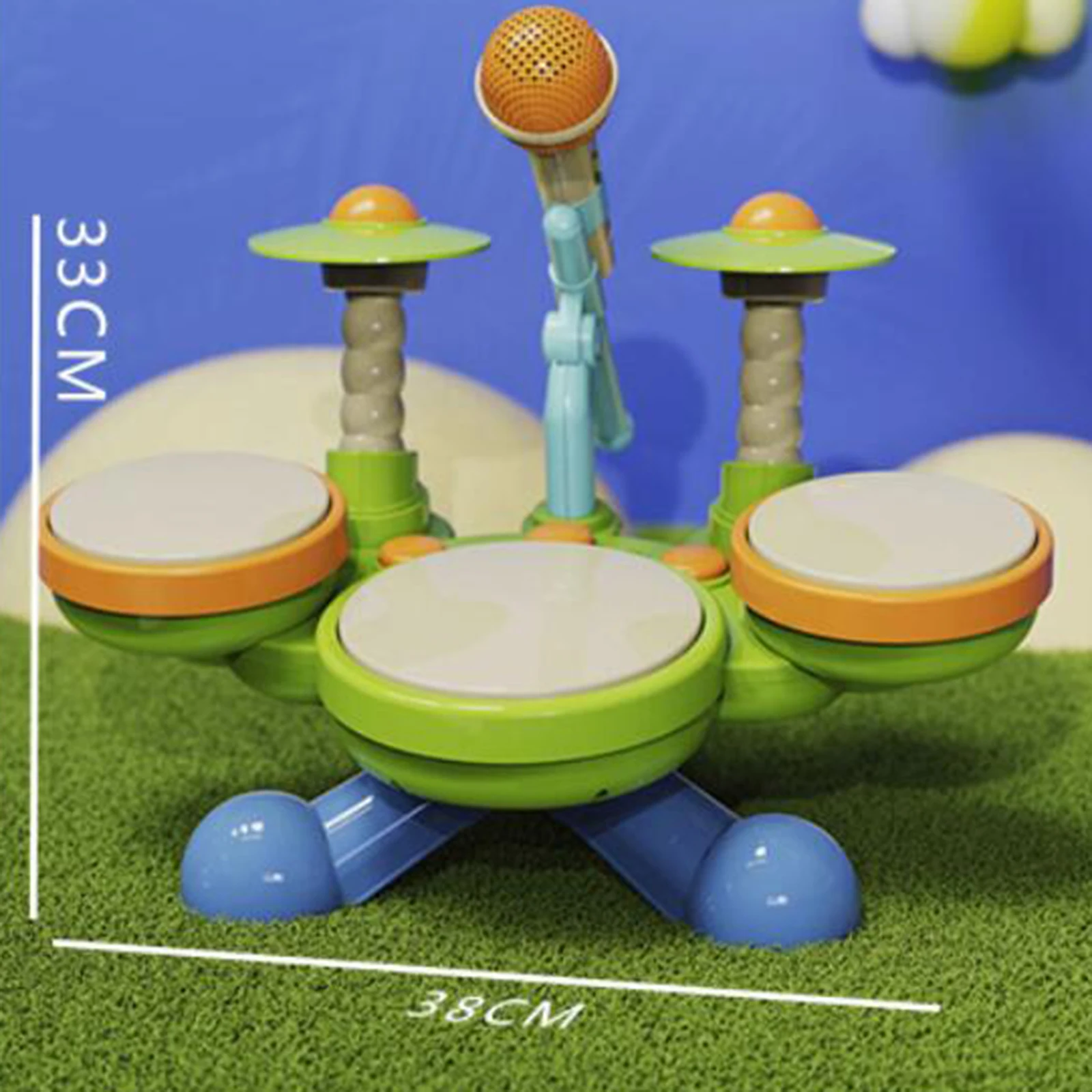 Conjunto de bateria para crianças e bebês, brinquedos de educação infantil, instrumentos musicais, presentes para meninos e meninas, 12 a 18 meses, 12 a 18 meses