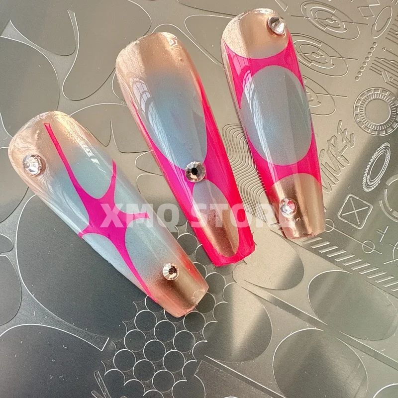 XMQ NAIL ART STAMPING PLATES LINES TEMPLATES ROSE IMAGEPLATE