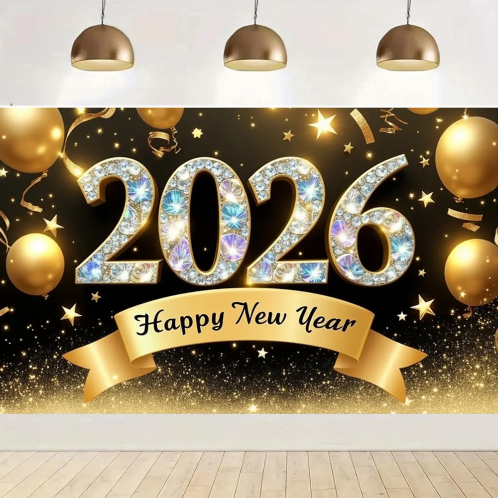 2026 Frohes Neues Jahr Thema Party Hintergrund Banner Neujahr Feiern Familie Party Dekoration Foto Hintergrund Dekoration