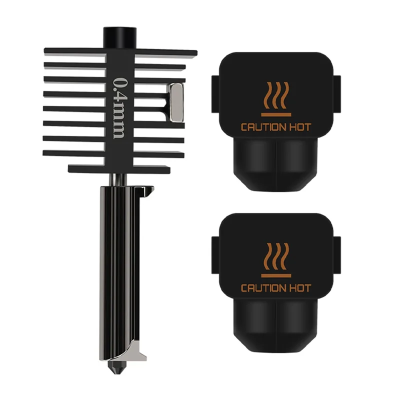 

НОВИНКА-0,4 мм сопло из закаленной стали, комплект горячего конца, экструдер, аксессуары для 3D-принтера, как показано на рисунке, твердая сталь + силикон для Bambu Lab A1 Mini