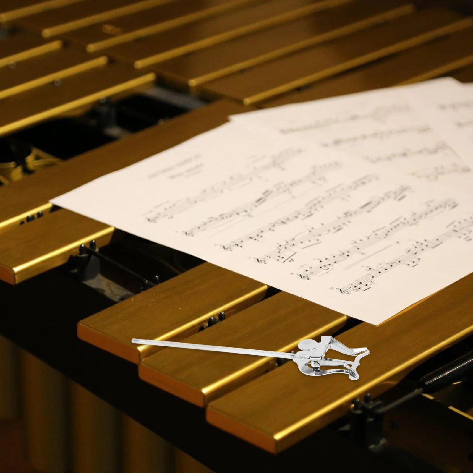 

Lyre Sheet Music Clip Metal Saxophone Clarinet Holder Silver Clamp Marching Band Flip Folder Music Instrument Accessories