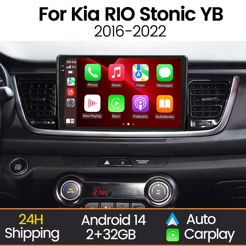 

MEKEDE Android All In One Car Radio For Kia RIO Stonic YB 2016 -2022 Wireless Carplay WIFI BT Car Multimedia Video Player