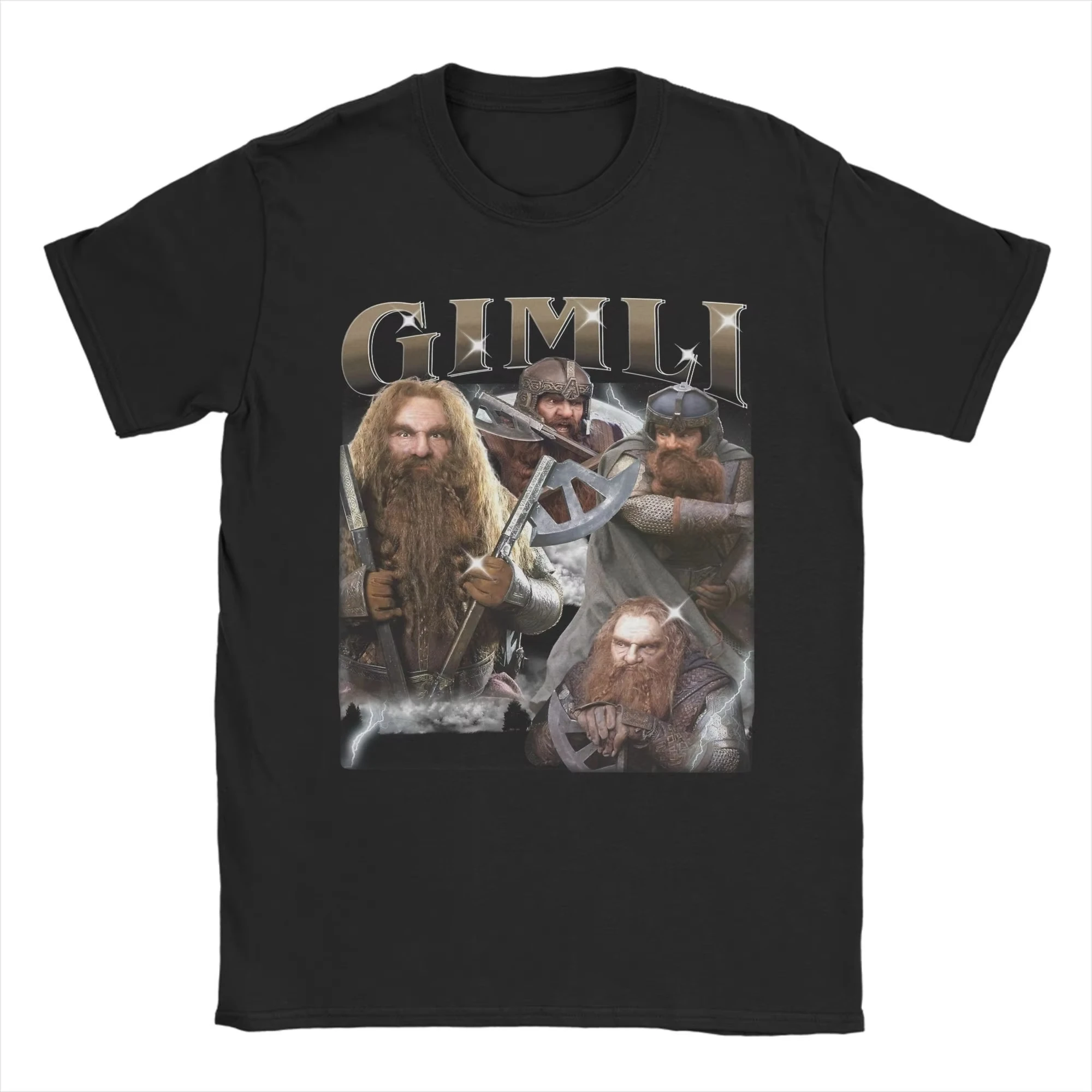 Ropa de hombre Unisex para hombre L-Lords of The R-Rings Gimli, camisetas divertidas de manga corta con cuello redondo, camiseta Original Y2k