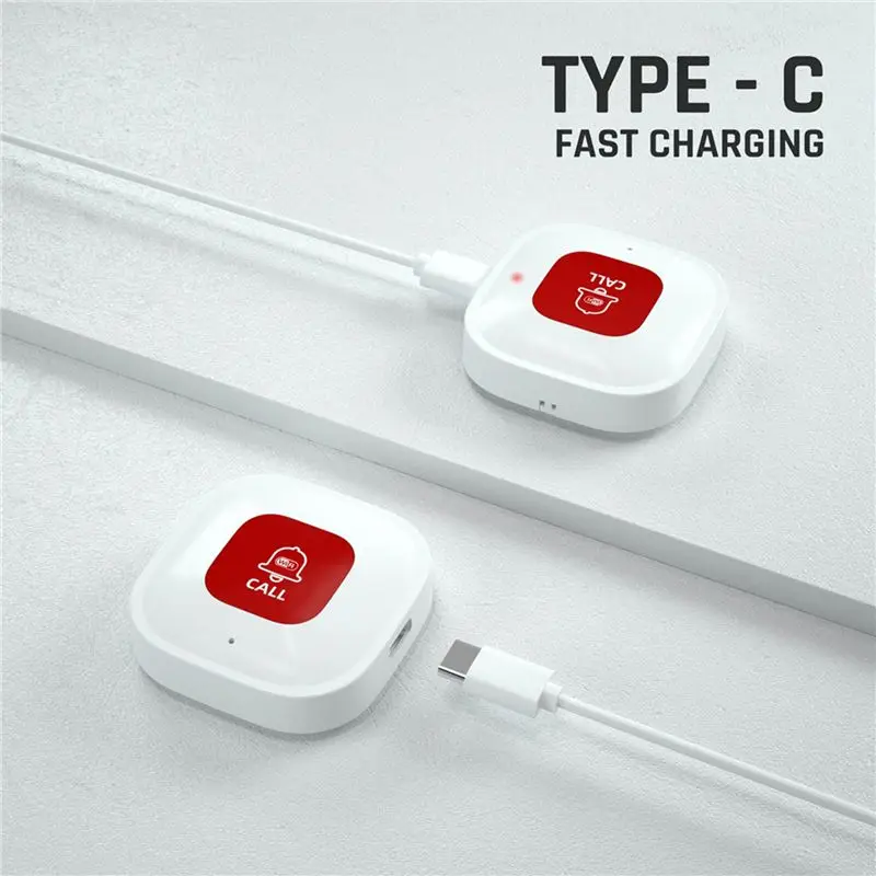 2X Tuya Wifi SOS Call Button Wireless Caregiver Pager Phone Alert Transmitter Emergency Call Button-Y41A