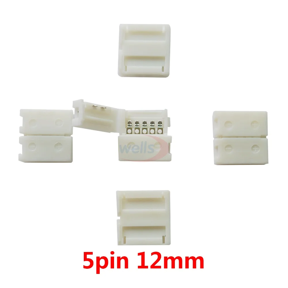 10pcs LED connector 2pin 3pin 4pin 5pin 6pin Clip for 2835 5050 3528 3014 WS2812b LED single color/ RGB RGBW RGBWW Strip light image 5