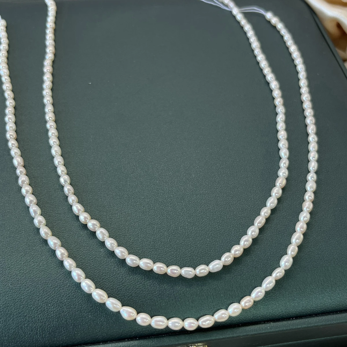 AAA 3-4mm White Rice Shape Small Beads High Quality Natural Freshwater Pearls for Jewelry Making DIY Necklace Bracelet Accessory