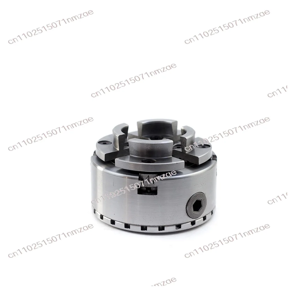 4-Jaw Self-Centering Wood Lathe Chuck with Round Jaws for Precision Woodworking