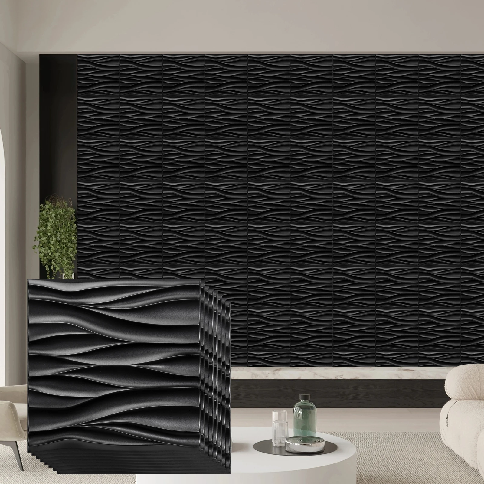 Pvc Panel Background - 12/20/30 Pack Decorative 3D Wall Panels