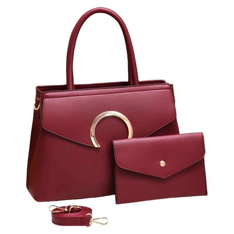 

Retro Handbags for Women Purses Textured PU Leather Satchels Top Handle Purse Shoulder Bags Crossbody Bag Set 2pcs