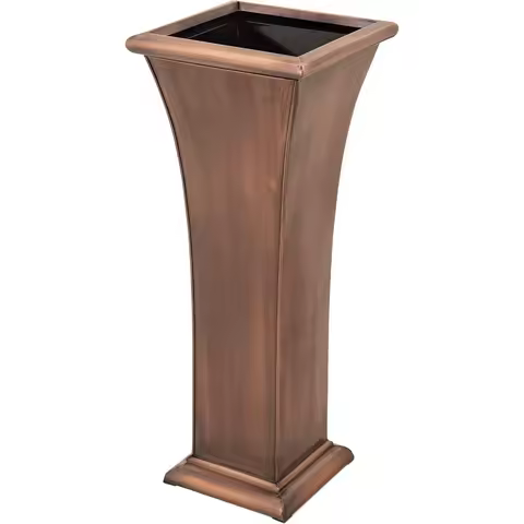 Copper Planter Tall Indoor Outdoor Large Flower Pot for Patio Deck Garden Home Decorative Metal Vase