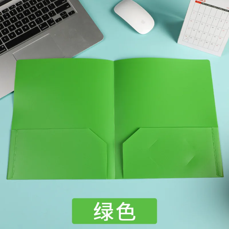 PP プラスチック 2 ページ フォルダー - 新学期用品用の多用途ドキュメント オーガナイザー、試験用紙の保管と分類に最適