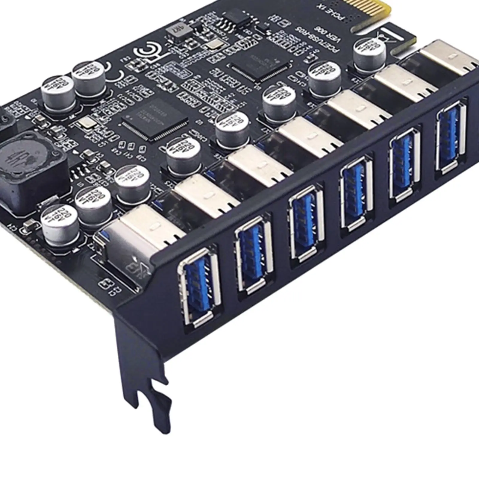PCIE to USB 3.0 Expansion Card 7 Ports 19pin Hub for Desktop Tower PC D720201 D720210 Master Control Adapter