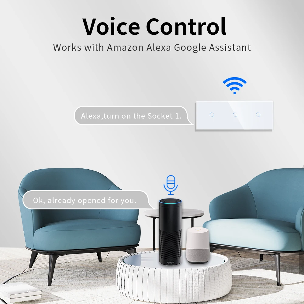 Imagem -02 - Bingoelec Tuya Vida Inteligente Wifi Interruptor de Luz 6gang 9gang ue Toque Sensor Parede Interruptores Controle Voz Alexa Google Casa