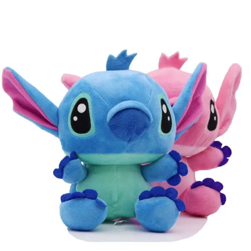 

Disney Lilo & Stitch Плюшевая игрушка Классический мультяшный бант Желто-Розовая юбка Stitch Doll Machine Креативная забавная мягкая игрушка для девочек