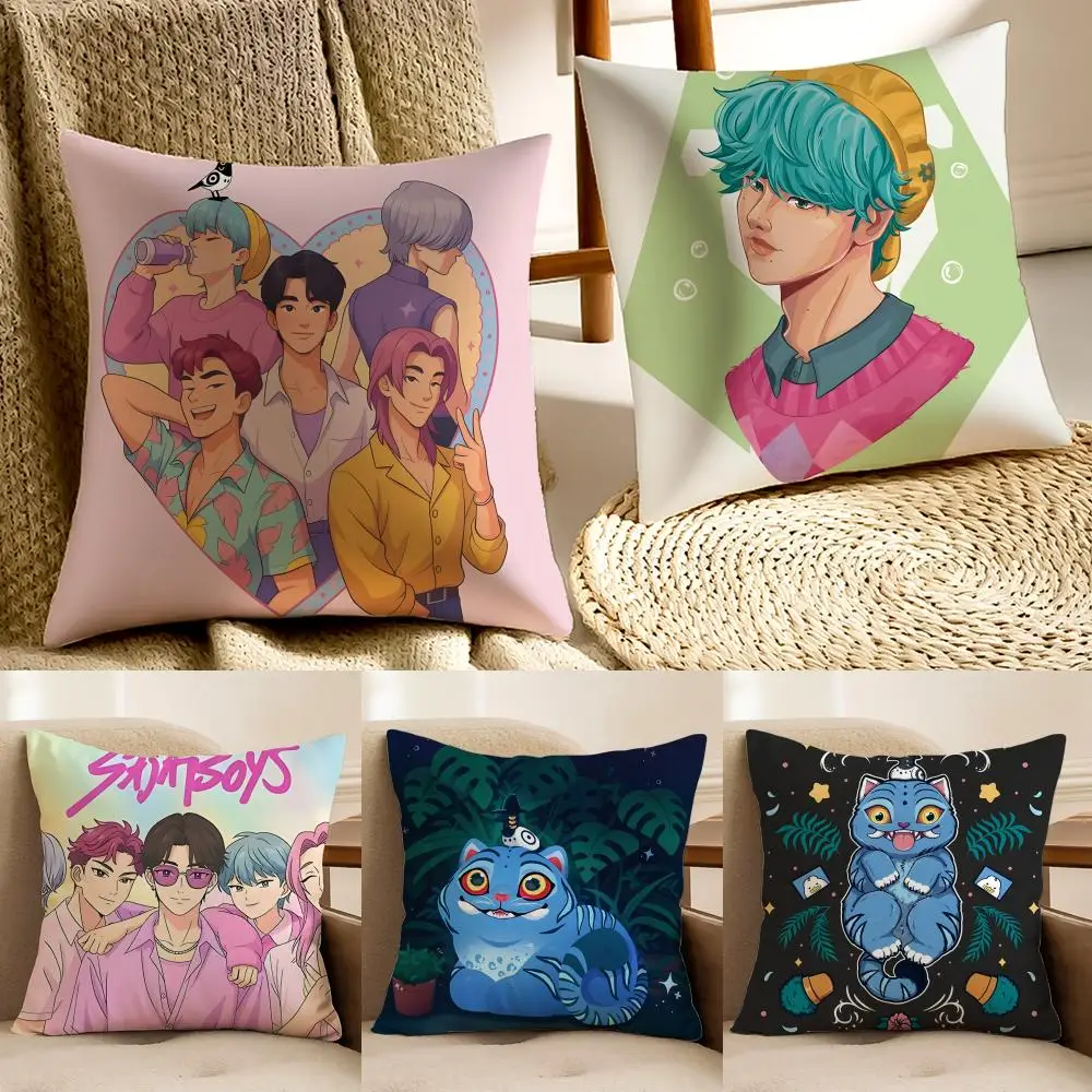 s-saja B-boys Cushion Cover Pillowcase Anti-dustmite living Room Sofa Decor Cushion Room