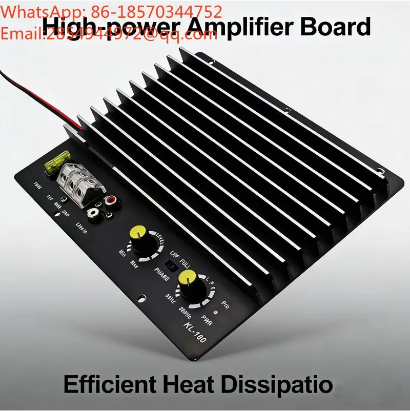 Car Audio Single-channel Amplifier, Car Amplifier 1000W 12V Subwoofer Amplifier Board KL-180 Amplifier