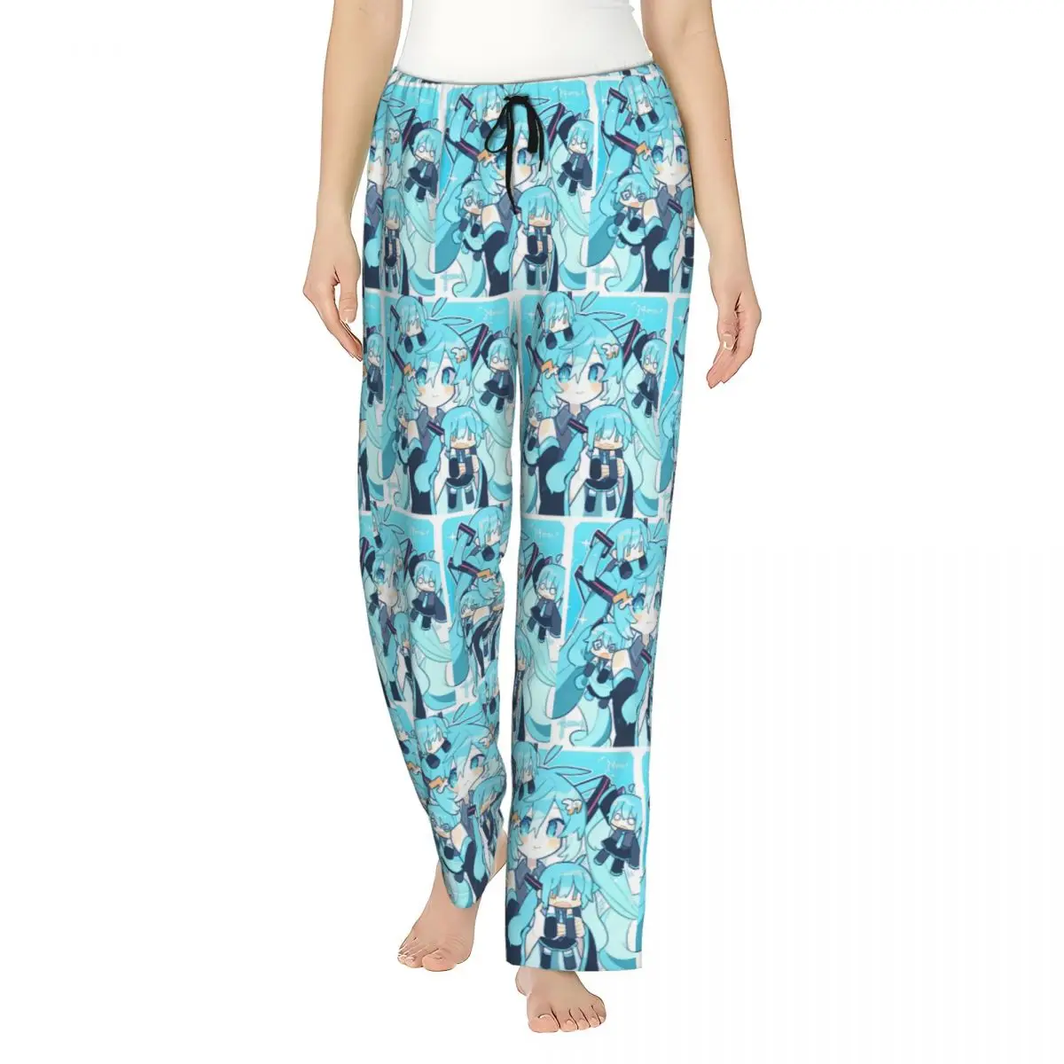 

Hatsune Miku Girl's Lounge Pants Comfy Japan Anime Pajama Pants Dorm Sleep Bottoms
