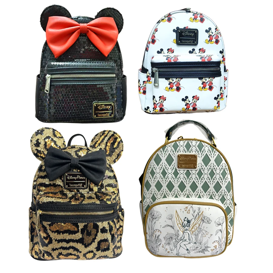 2025 Original DISNEY Panther print Mickey Mouse GIrls Kid's Backpack Cosplay Leisure Travel Bag Mini Children's Schoolbag