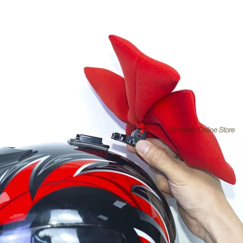 Imagen 2 del producto Decoración de Nudo de mariposa para casco de motocicleta, decoración para casco de Motocross, pegatina para casco, accesorios de estilo para mujer, Cosplay