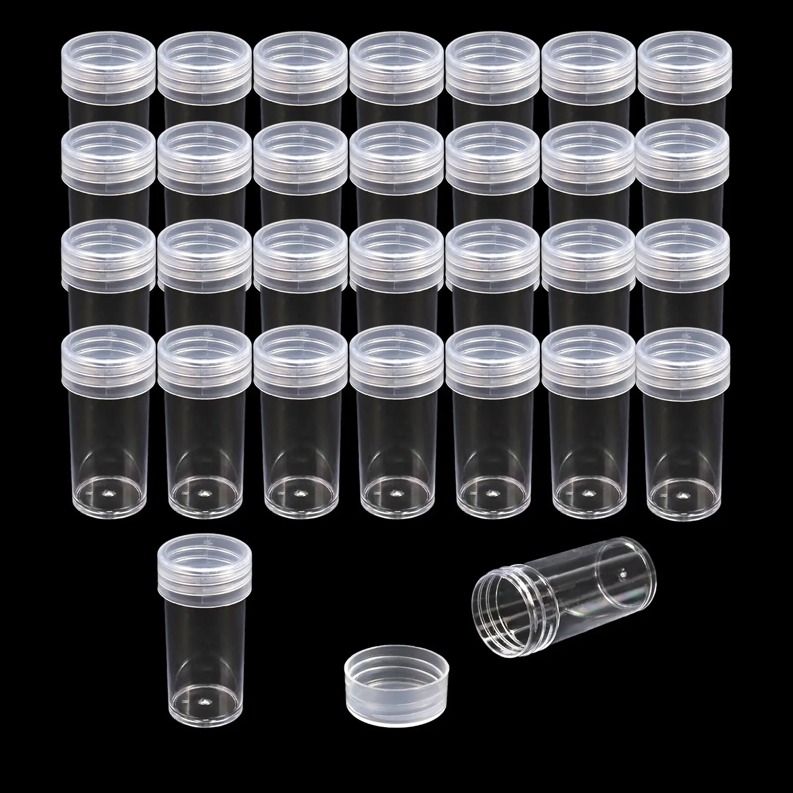 120pcsStorage Box  Clear Round Mini Painting Beads Ideal for Organizing Jewelry Rhinestones Art Supplies Perfect for Small Items