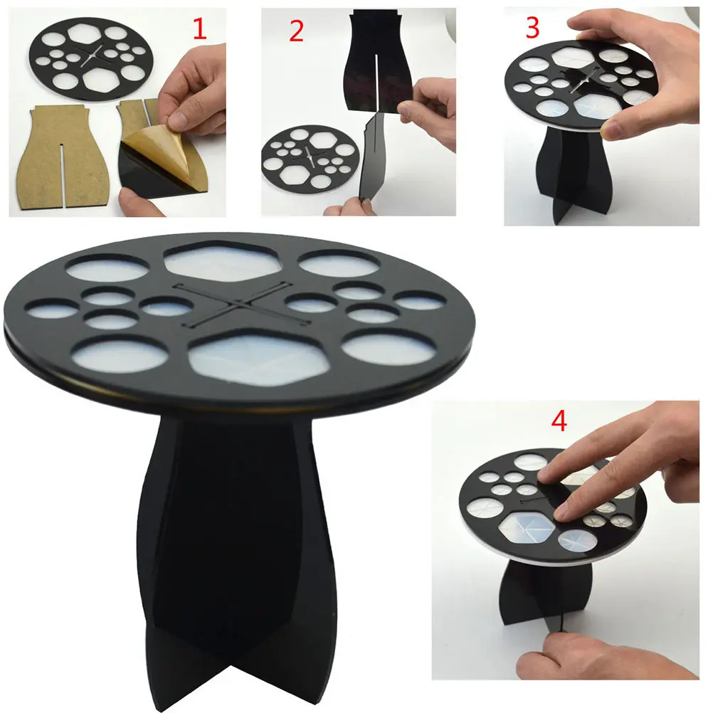 1Pcs Acrylic Brush Drying Rack Makeup Brush Holder for Air Drying Craft Nail Art Brushes Easy Assembly No Drilling Needed