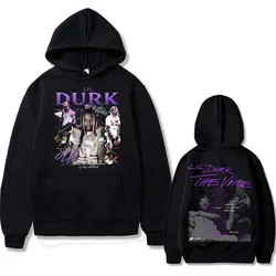 Rapper Lil Durk felpa con cappuccio con stampa grafica uomo donna Hip Hop moda Vintage felpe con cappuccio felpe con cappuccio in cotone oversize da uomo