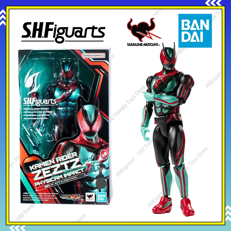 

Оригинальная модель Bandai SHF Kamen Rider Zeztz, 15 см, фигурка Kamen Rider Zeztz Physicam Impact, аниме-игрушки, подарки для детей