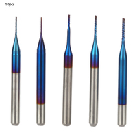 Cone Milling Cutter Tungsten Carbide Blue Coated End Mill for PCB Engraving Machine Tungsten Carbide Milling Cutter