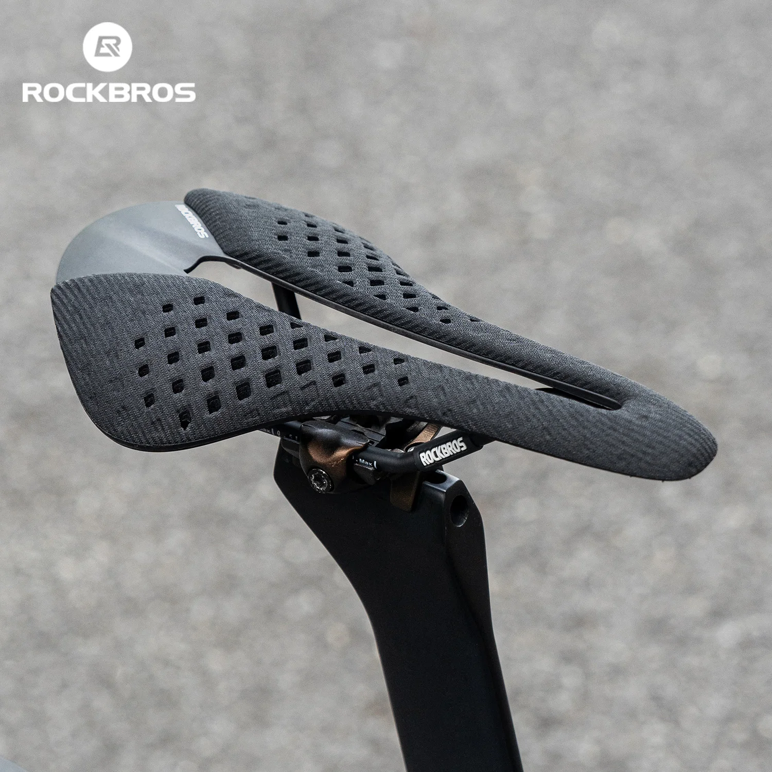 ROCKBROS Carbonfaser-Fahrradsattel Leichter Hohler Atmungsaktiver Fahrradsitz Regenfester MTB Rennrad Faltrad Fahrradsattel