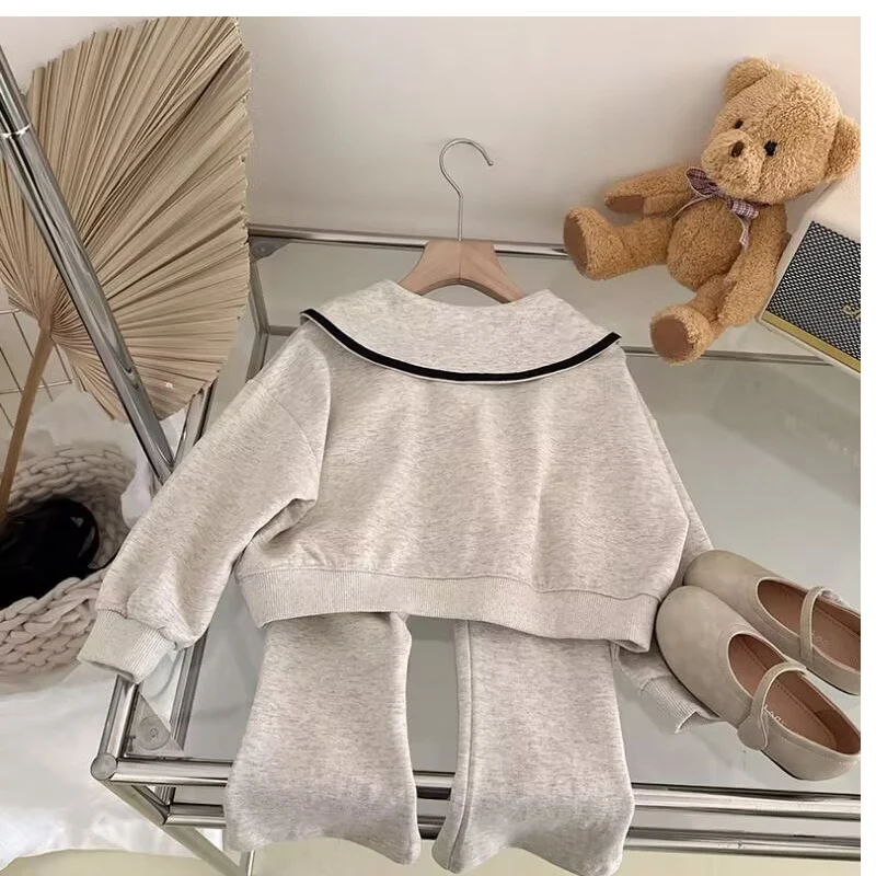 Baby Boy Girl Clothing Sets Children Pullover Sweatshirts + Cotton Sports Pants 2pc Kids Clothes Girls New Suit