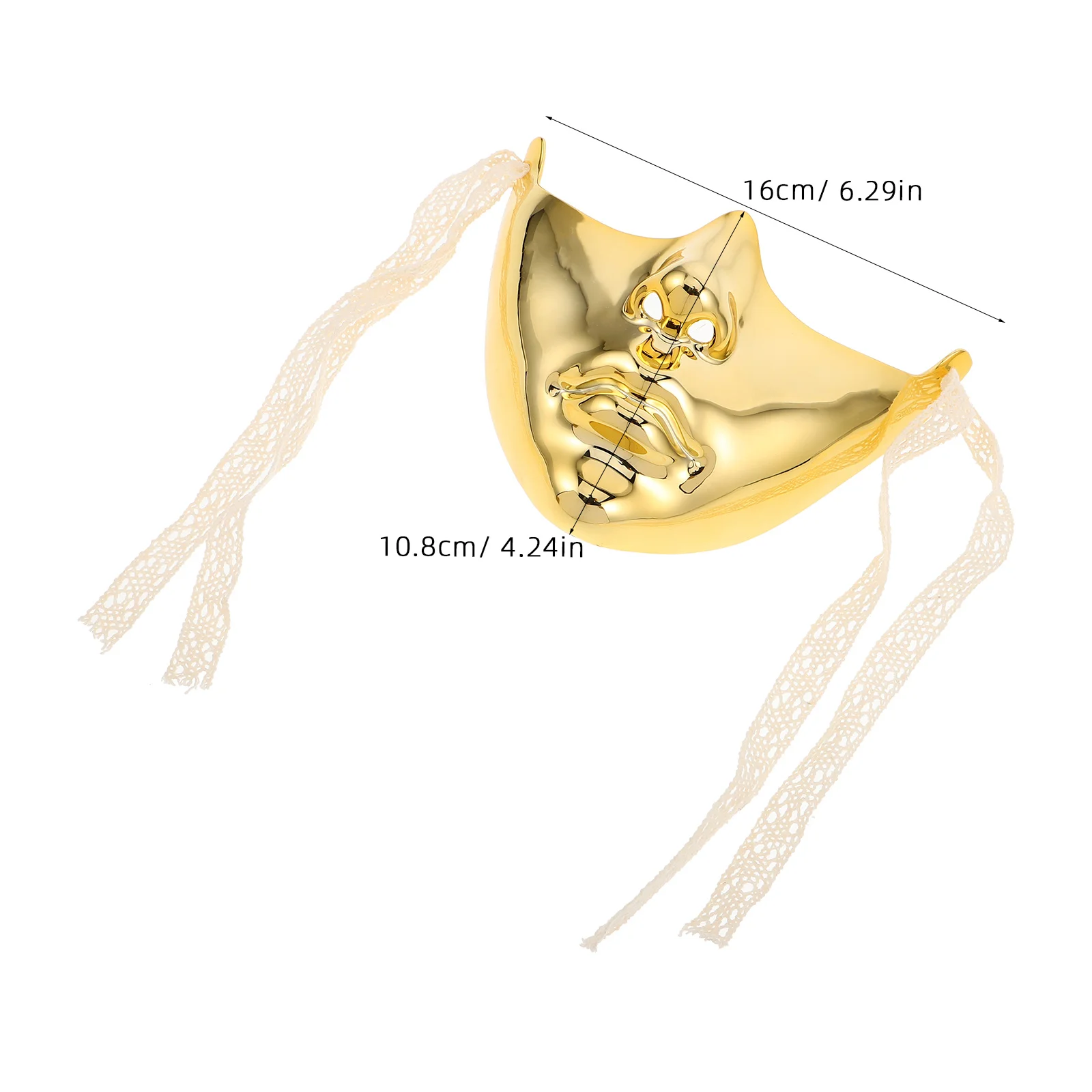 Maschera mezza faccia dorata Steampunk di lusso Design vintage per donna Uomo Accessorio per feste di ballo in maschera Ballo di carnevale di Halloween