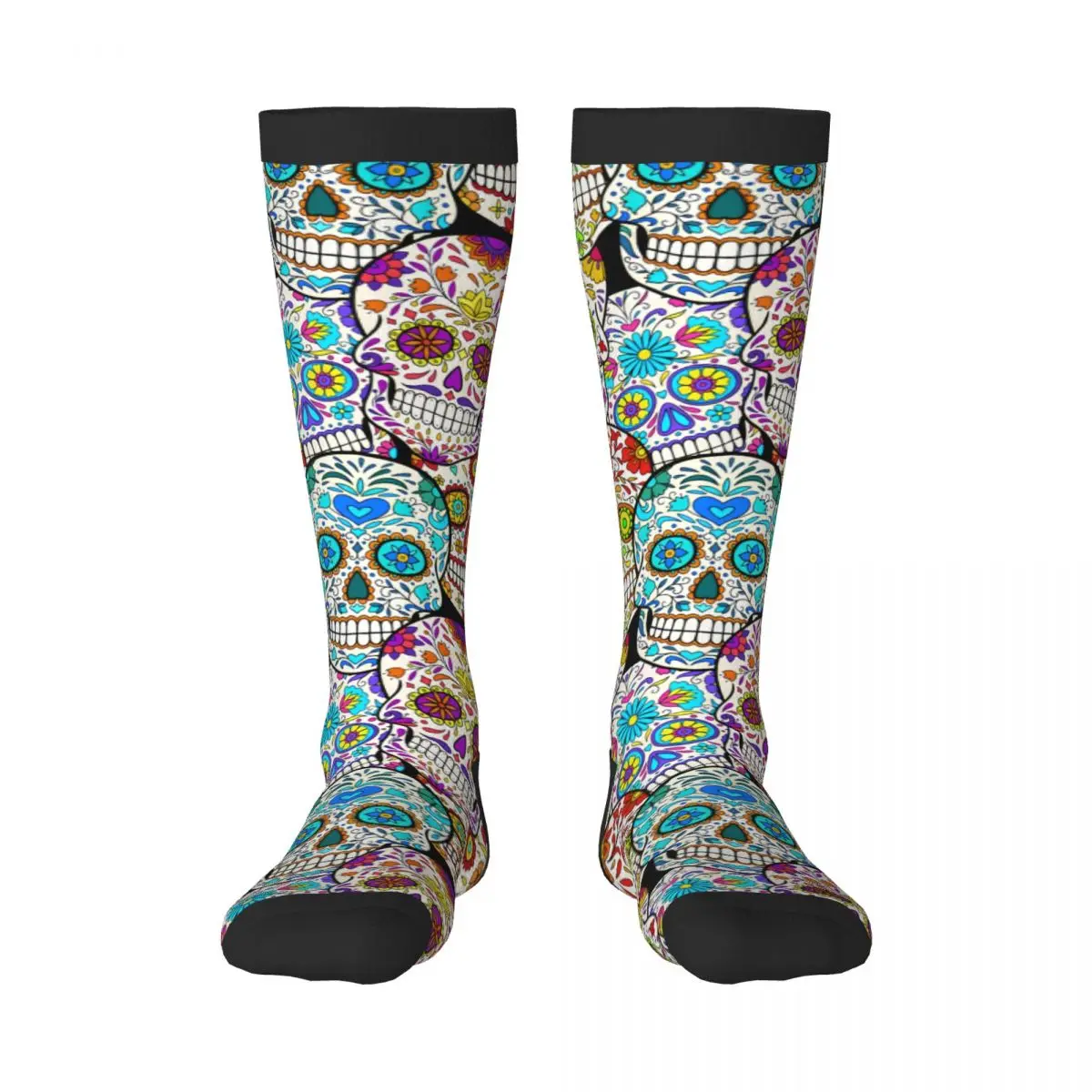 

Casual Stockings Day Of Dead Pattern Knee Thigh High Long Socks