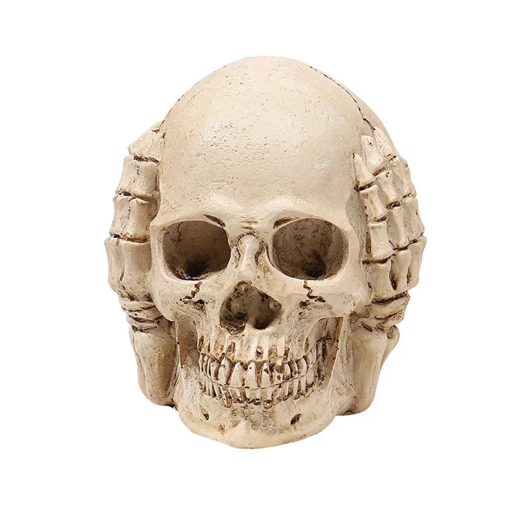 

Halloween Skull Night Light Resin Decor Unique Design Warm Party LED Lighting Desktop Lamp Craft