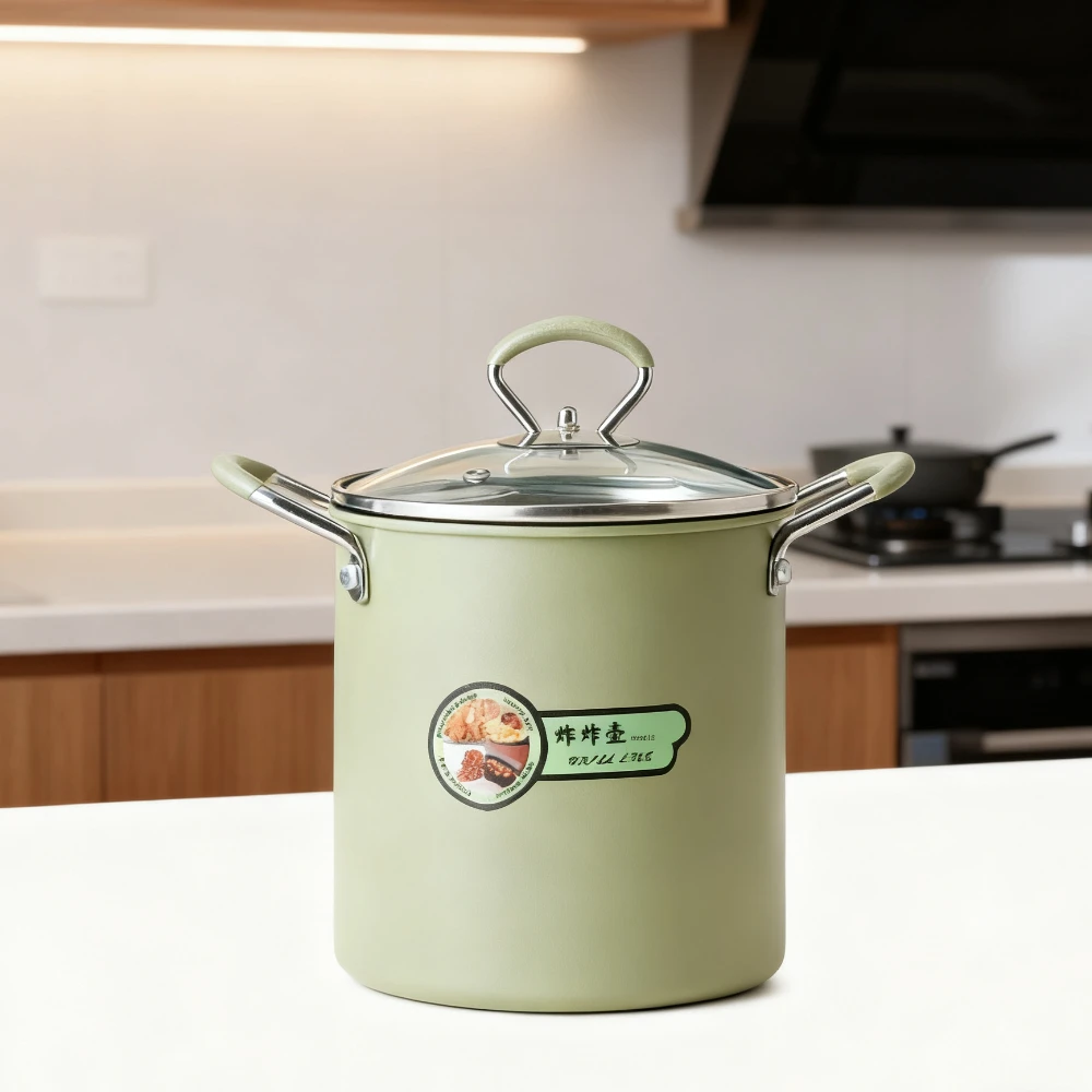 

3L Pasta Pot Deep Frying Pot with Basket and Oil Strainer Oden Pot for Home Kitchen French Fries Chicken Noodles Cooking Tools