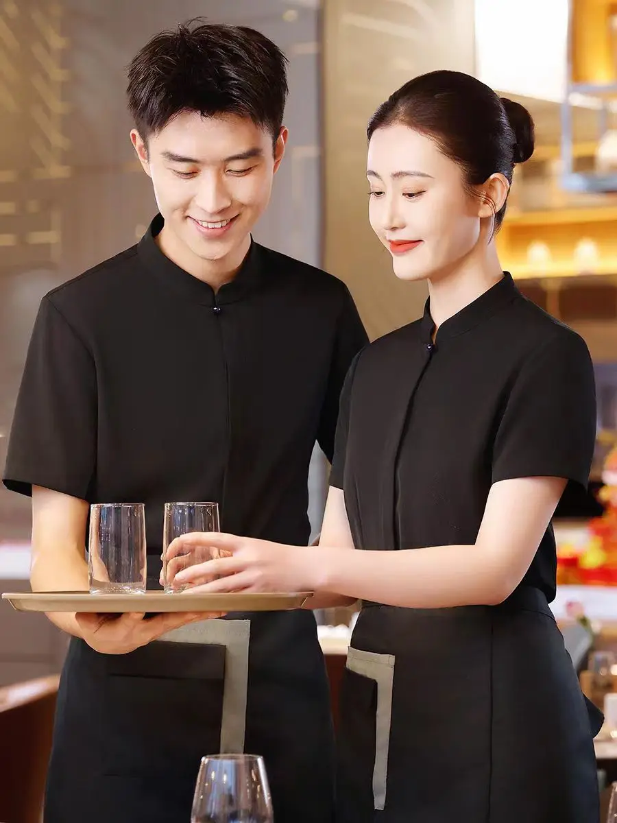 commuter shirt apron set, hotel catering manager cashier waiter tooling, support customization