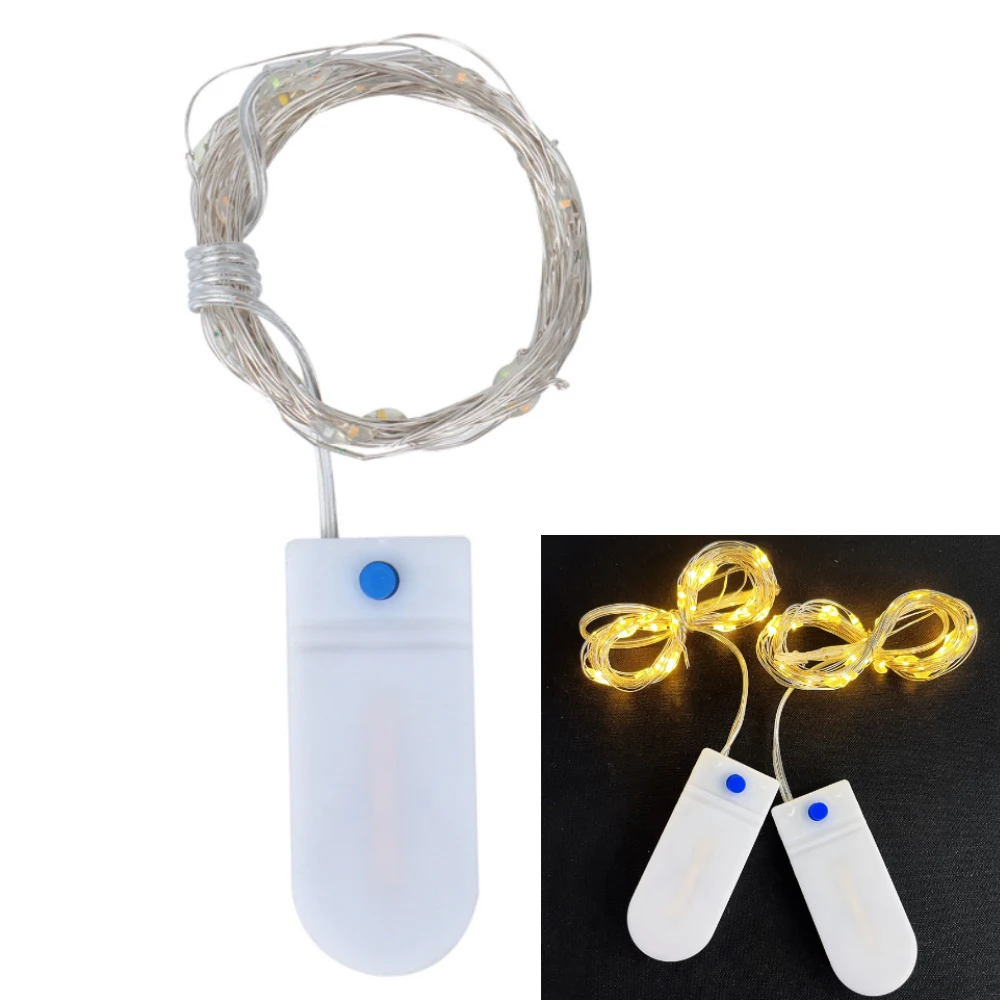 LED 3 Modes Copper Wire String Lights 5M Battery Operated Holiday lighting Fairy Garland For Christmas Tree Wedding Party Decor