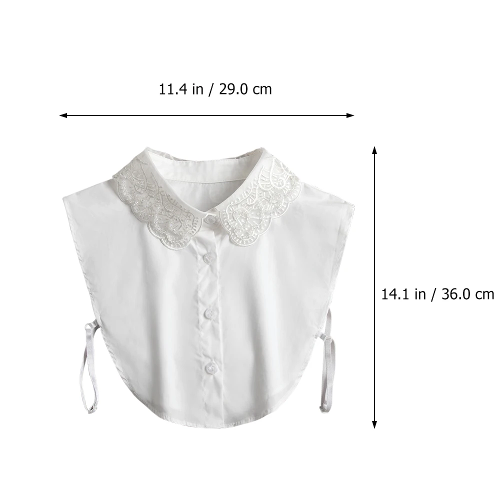 

Chic Detachable Collar for Women Embroidered Fake Collar Accessory Stylish Lightweight Breathable Versatile Fashionable Wear