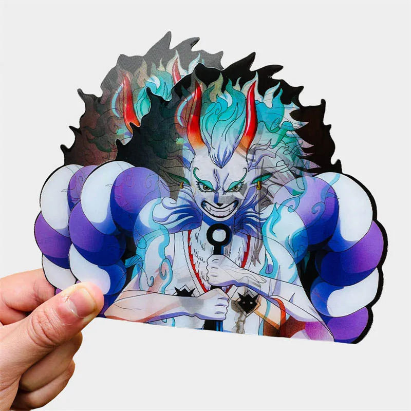 Anime ONE PIECE 3D Gradient Yamato Motion Sticker Magic Sticker Creative Car Sticker Notebook Luggage Waterproof Decal Toy gifts