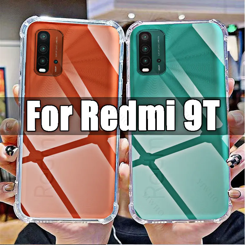 Soft Silicone Shockproof Clear Case for Xiaomi Redmi 9T TPU Transparent Covers Shell for Redmi 9 T 6.53\