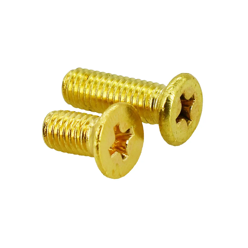 M2 M2.5 M3 M4 M5 M6 M8 Brass Phillips Screw Metric Threaded Bolts Cross Pan Screws Countersunk Flat Head Motherboard PCB Bolts