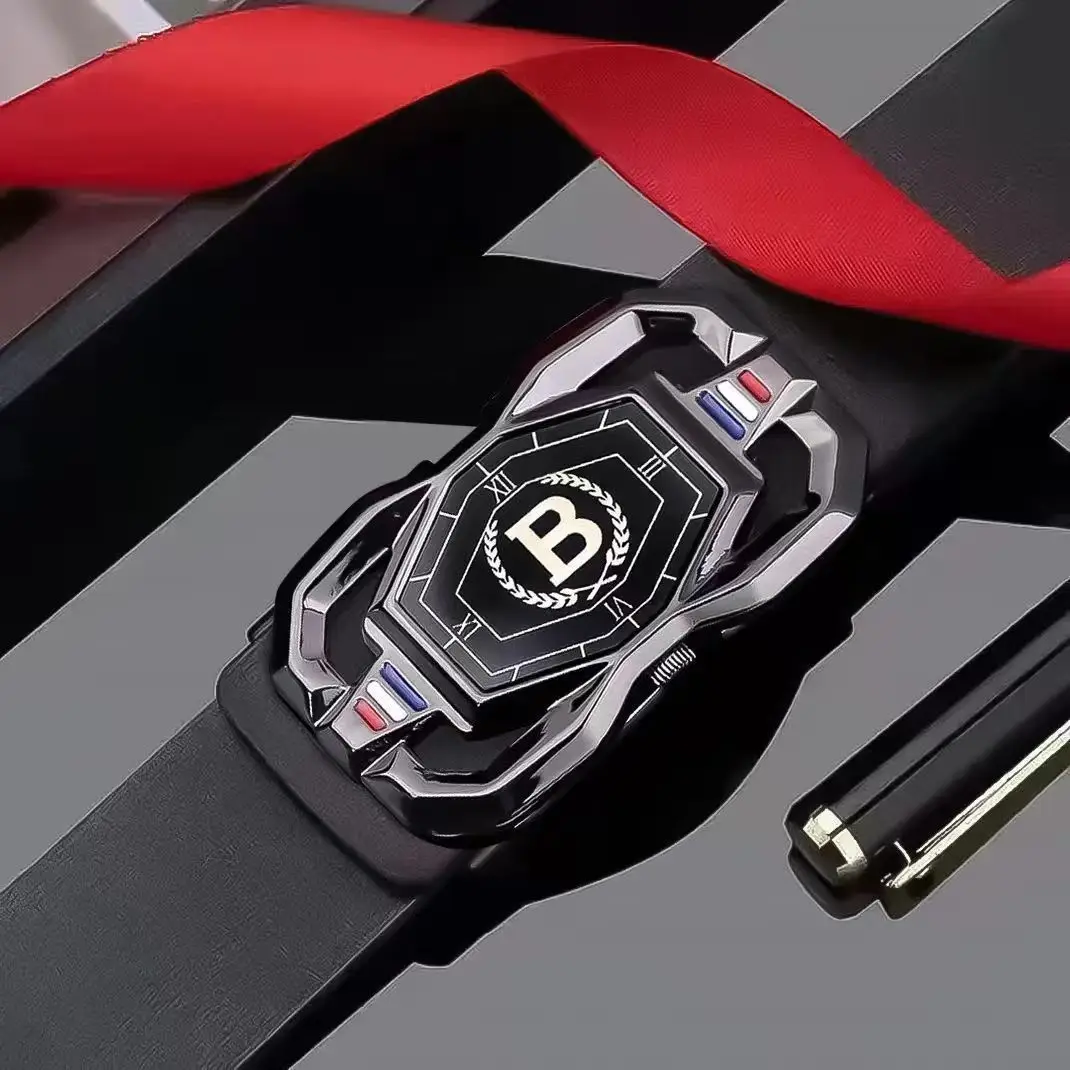 Echter Ledergürtel für Herren, modischer Business-Luxusgürtel, trendiger Jeans-Vielseitigkeitsgürtel für Herren – Detail 10