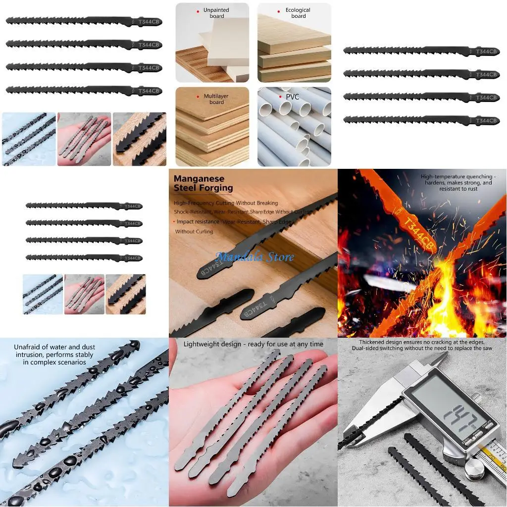 

U2JC Set of 4 Double Edges Hacksaw Blade Suitable for Various Boards Like Plywood PVC