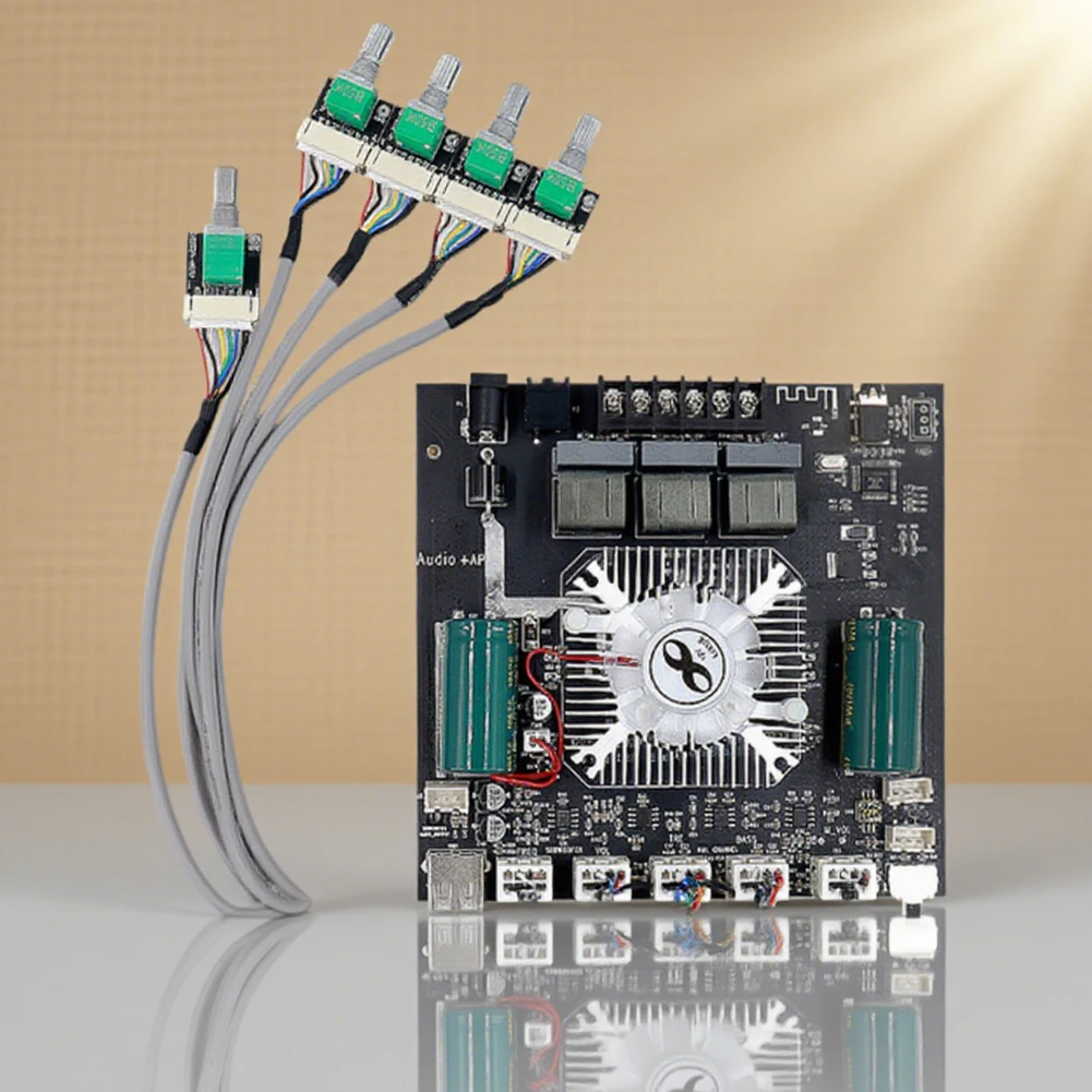 TDA7498E BT 5.0 Amplifier Board HiFi Chips Mini Power Amplifier Module DC 15-36V 160W X 2+220W Subwoofer Stereo for DIY Speaker