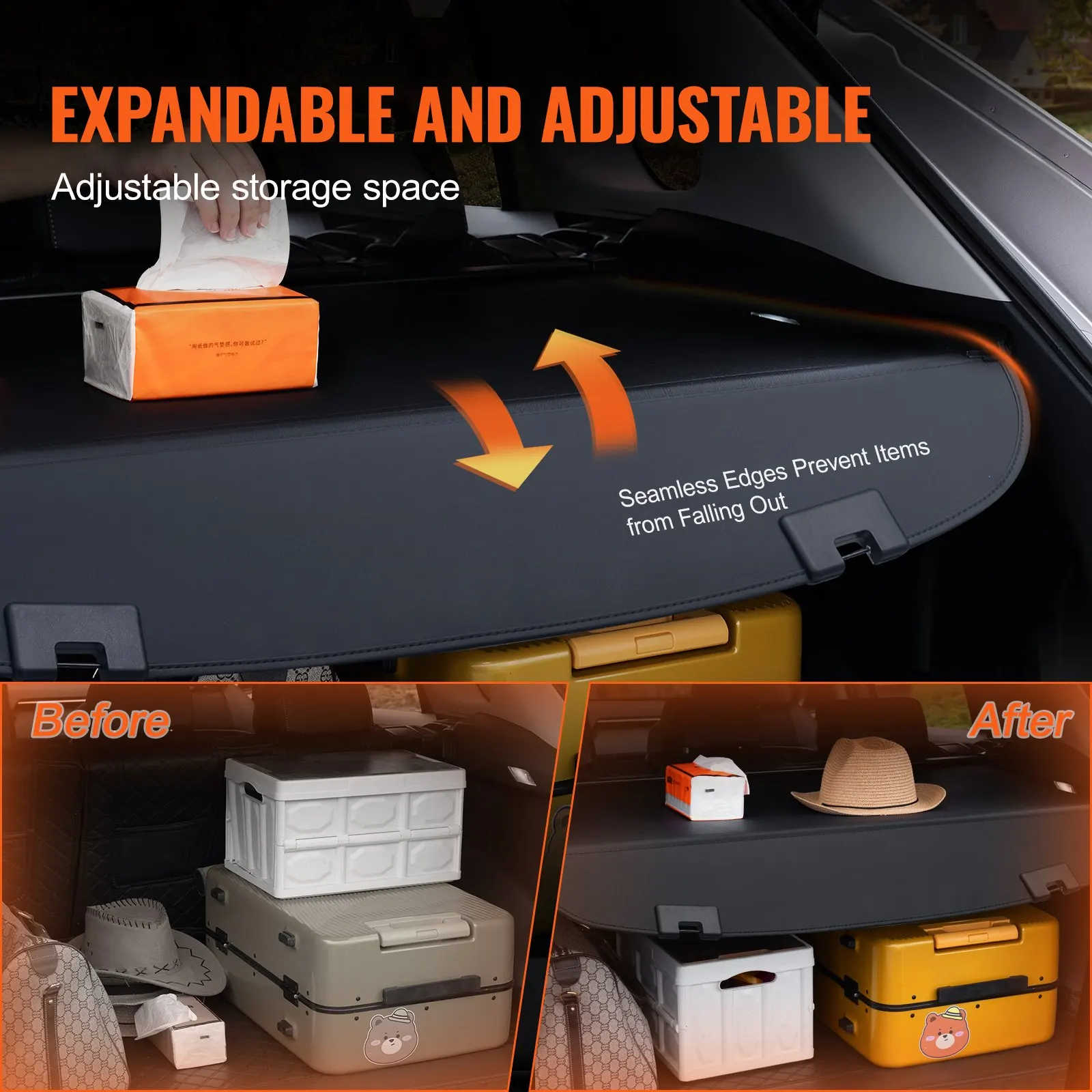 

Retractable Cargo Cover For Mazda, Upgraded Waterproof Trunk Cover Security Shield Shade For Mazda CX-5 2017-2025 5-Seater, UV