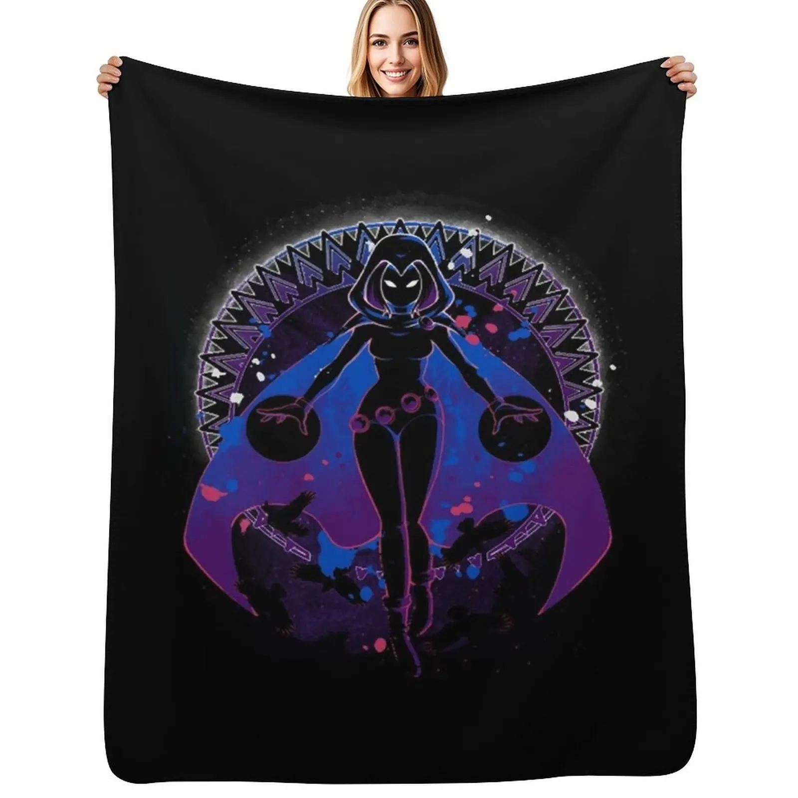 

Raven Shadow Throw Blanket Decorative Sofas Plush For Baby Sleeping Bag Blankets