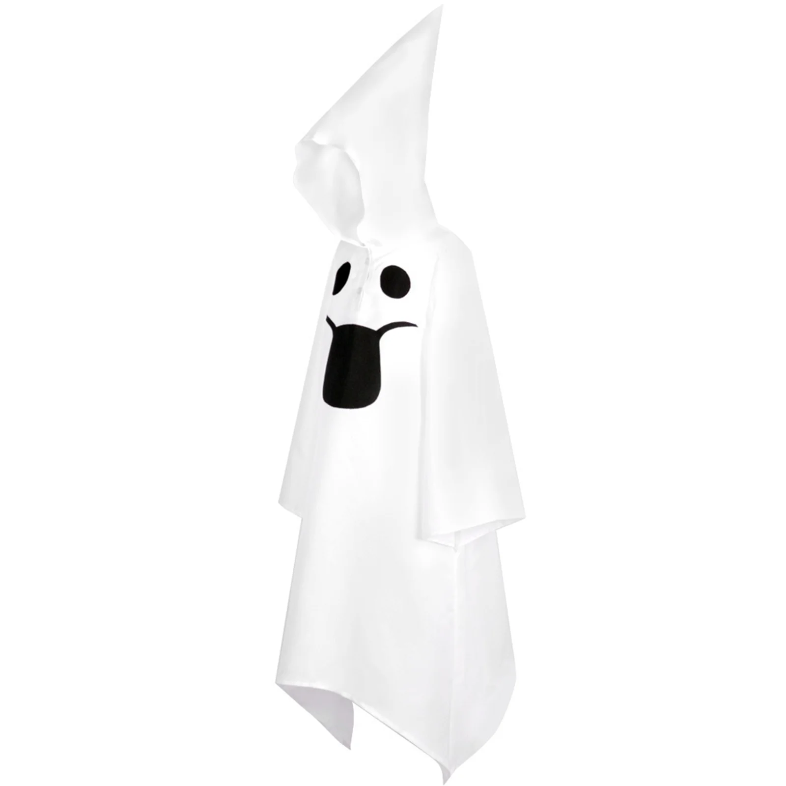 Halloween White Ghost Costume spaventoso per bambino adulto bambino Ghost Face mantello Cape Cosplay Stage Performance Party Robe Outfit