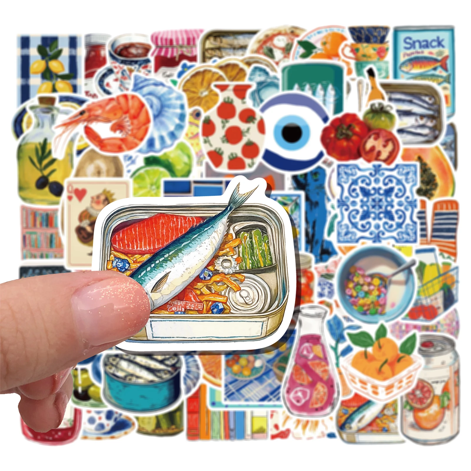 50/100pcs Mediterranean Tomato Stickers Cartoon ins Decals for Laptop Phone Skateboard Waterproof Scrapbooking Bottles Sticker