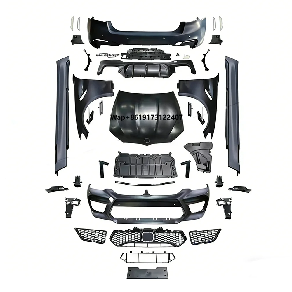 

Комплект обвеса M5 для BMW 5 серии G30 G38, автозапчасти для 520i 530i M550i, обновление до M5, передний и задний бамперы, 2019-2020 год, PP